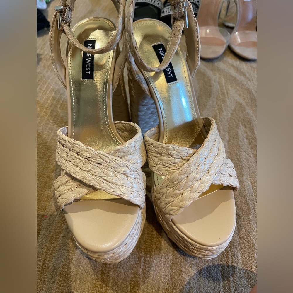 Platform heel sandal bought for a wedding and never worn! Brand new!